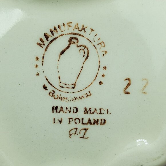 Polish Pottery Manufaktura Apple Dot Bowl Apple Shaped Trinket Dish - Picture 9 of 9